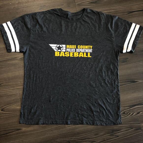 Other Other - Grey Maui County Police Department Baseball Graphic Tee